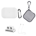 thumbnail image 1 of Juego de caja de almacenamiento de estuche a prueba de golpes con mosquetón 5 en 1 Reemplazo para Airpods Pro 3 Kit de funda para auriculares Bluetooth, blanco Methold EL2381-02B, 1 of 2
