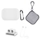 thumbnail image 1 of Juego de caja de almacenamiento de estuche a prueba de golpes con mosquetón 5 en 1 Reemplazo para Airpods Pro 3 Kit de funda para auriculares Bluetooth, blanco Methold EL2381-02B, 1 of 2