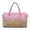 Ice Cream Waffle Pattern, variant on Garronmavis Large Quilted Duffle Bag for Women, Tropical Floral Weekender Travel Bag, Carry On Overnight Gym Dance Bag with Luggage Sleeve and Zipper Pockets