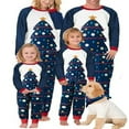 thumbnail image 1 of Christmas Family Matching Pajamas Set Tree Print Tops Pants Holiday Clothing 2pcs Pjs Sleepwear for, 1 of 8