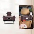 thumbnail image 2 of Multifunctional Car Seat Back Storage Car Back Seat Organizer With 2 Drink Cup Holder Car Seat Tissue And Storage With Hooks For Home And Travel Rubber Mat Lights for Cars Wireless Lights for Cars, 2 of 3