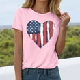 thumbnail image 2 of TOWED22 4th of July Shirts Women USA Patriotic T-Shirt American Flag Tee Tops(Pink,XXL), 2 of 6