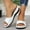 White, variant on Gspmoly Women’s Slides, Women's Fashion Casual Summer New One-Line Hollow Fish Mouth Wedge Heel Casual Outdoor Sandals Shower Slides Brown 43