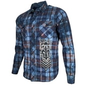 Xtreme Couture by Affliction Mens Button Down Shirt Stone Eagle