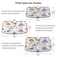 thumbnail image 5 of ALAZA Unicorn and Stars Windshield Sun Shade Car Foldable Sun Visor Block UV Rays Protector 55"x27.6", 5 of 8