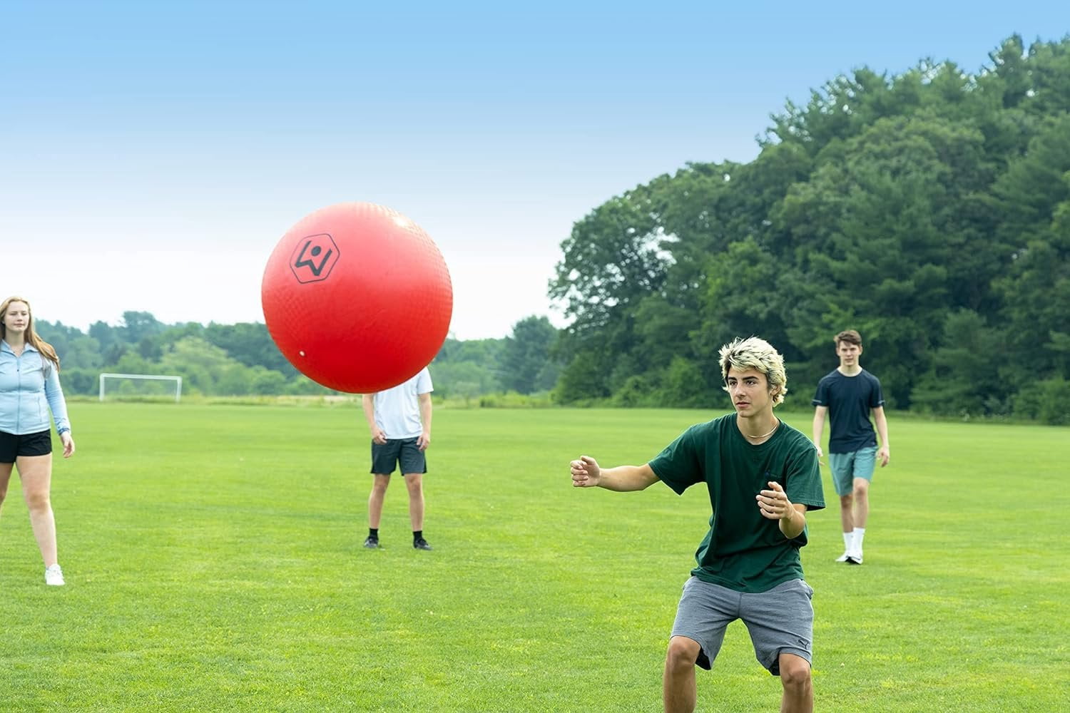 Wicked Big Sports: Oversized 20" Kickball - Red - Giant Inflatable Ball, Bases, Home Plate & Pump Included, Yard Games & Sports, Outdoor Activity