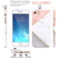 thumbnail image 4 of JAHOLAN Pink Geometric White Marble Design Clear Bumper Glossy TPU Soft Rubber Silicone Cover Phone Case Compatible with iPhone 7 iPhone 8 iPhone 6 6S, 4 of 6
