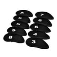 thumbnail image 4 of 10Pcs Durable Golf Head Covers Only, Portable Neoprene Golf Iron Club Cue Head Protect Cover with Numbers Letters, 4 of 7