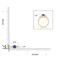 thumbnail image 4 of ANGARA Natural Round Tanzanite & Diamond Three Stone Engagement Ring in 14K Rose Gold for Women (Size-5mm) | December Birthstone, Anniversary, Jewelry Gift for Women | Natural Tanzanite Ring, 4 of 8