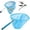 Blue, variant on Pet Outdoor Extendable Insect Catching Net, Telescopic Butterfly & Ladybug Catch Net for Reptile Small Pet Exploration, 34 Inch Adjustable Length with Non-Slip Handle Bug Catcher Tool