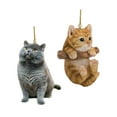 thumbnail image 1 of Miulika 2x Car Rear View Mirror Hanging Accessories Animal Pendant Orange and Gray, 1 of 9