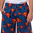thumbnail image 4 of DC Comics Superman Pajama Shorts Men's S Logo All Over Print Lounge PJ Bottoms, 4 of 6