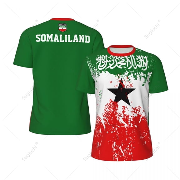 Exclusive design Somaliland Flag Grain 3D Printed Men For Running Bike Soccer Tennis Fitness Sports tshirt Mesh Short T-shirt