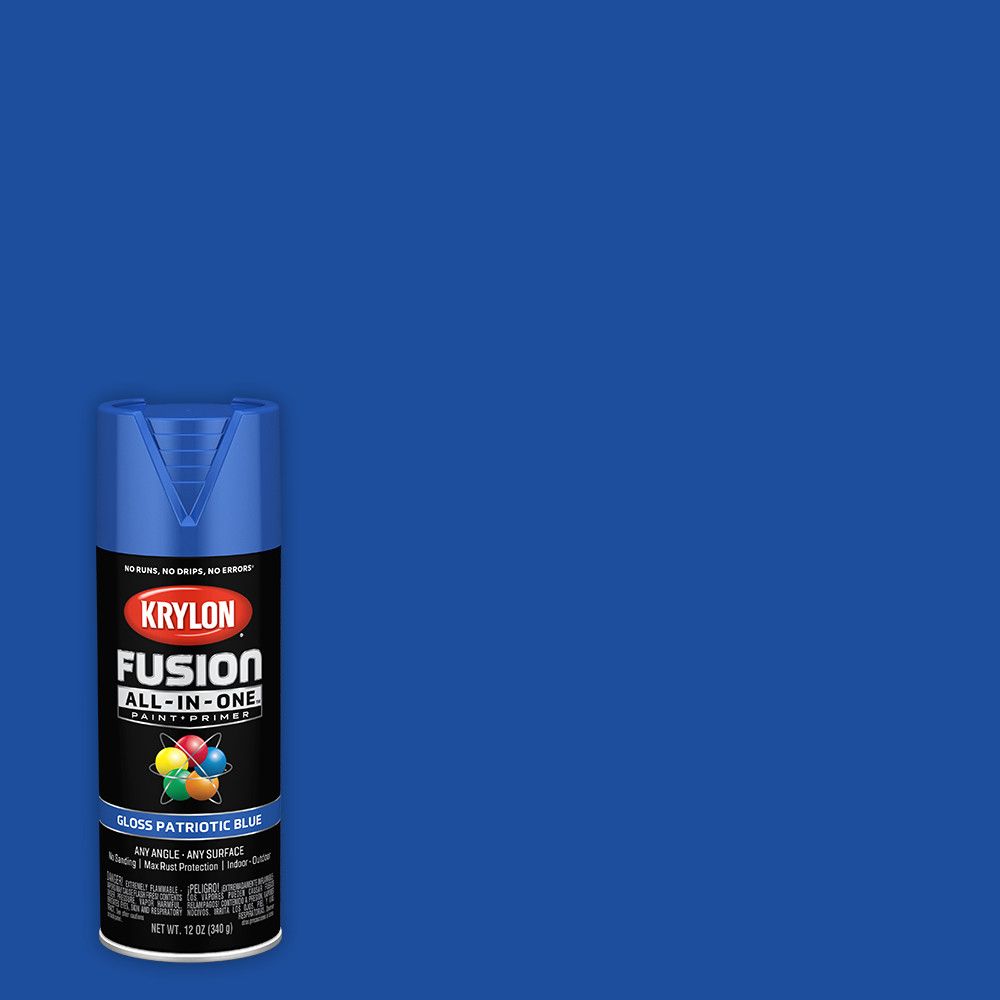 Krylon Fusion AllInOne, Gloss, Patriotic Blue, 12 oz.