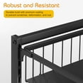 thumbnail image 4 of 4-Tier Kitchen Snack Cart with Wheels – Versatile Rolling Storage Cart for Pantry, Utility Rooms – Adjustable Metal Wire Fruit & Vegetable Basket Rack (Black Without cart Handle, 4-Tier), 4 of 15