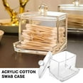 thumbnail image 3 of Clear Acrylic Cotton Pad Swab Q-tip Storage Bud Holder Case Cosmetic Luck L0A7, 3 of 7