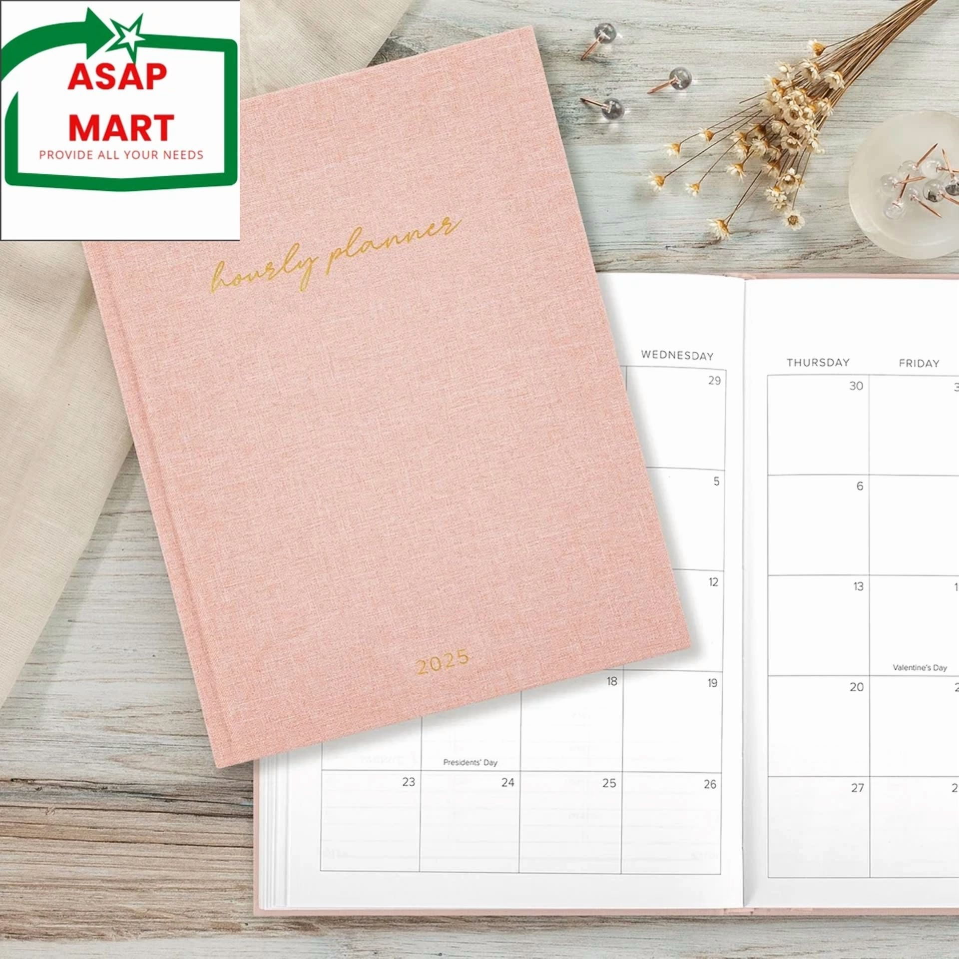 Beautiful 2025 Appointment Book Planner - Sturdy Linen Daily Planner & Weekly Ca