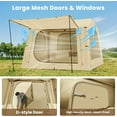thumbnail image 2 of Slsy Inflatable Tent with Pump, Inflatable Tent for Camping 6~8 People Large Blow Up Air Tents House, Waterproof Luxury Glamping Tent with Mesh & Stove Jack, 2 of 9