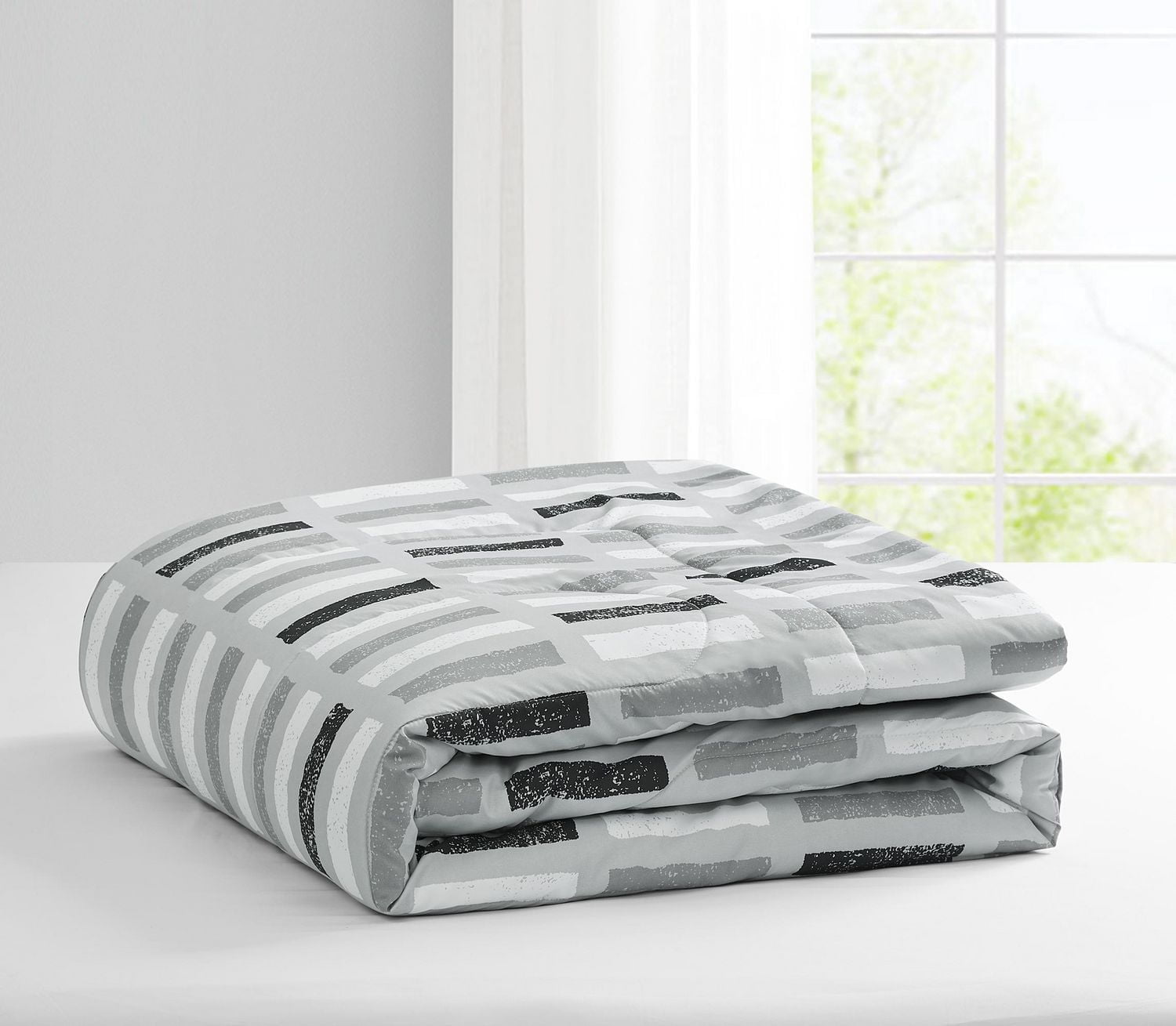 Mainstays Printed Reversible Microfiber Comforter, 1 piece