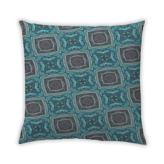 Ahgly Company Outdoor Square Contemporary Throw Pillow, 18 inch by 18 inch