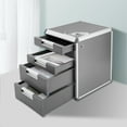 thumbnail image 3 of Grey 5 Drawer Desktop File Cabinet Storage Filing Cabinet W/ Label Lock Office for Homes, Offices, Hospital, 3 of 12