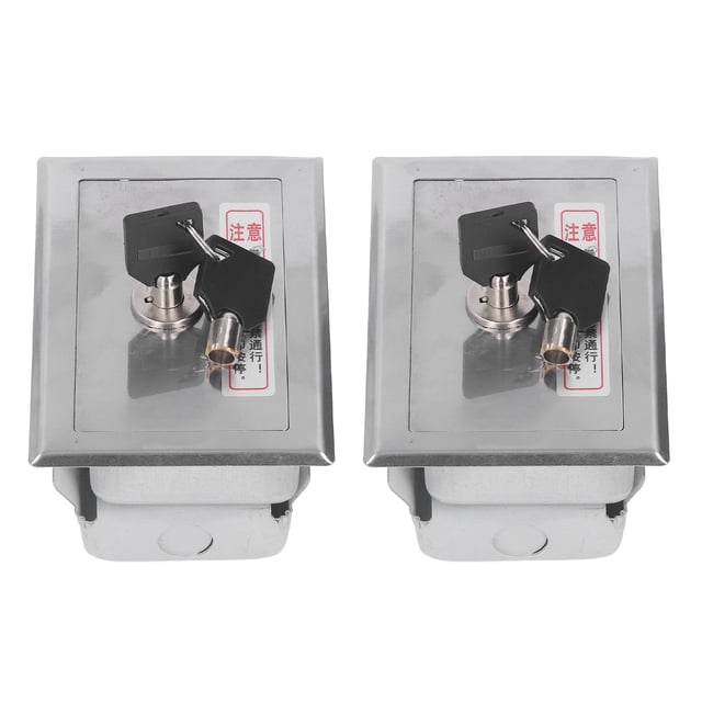 Key Switch Box, 2 Set Easy Unlocking Key Switch Match Wide Application For Garage Door