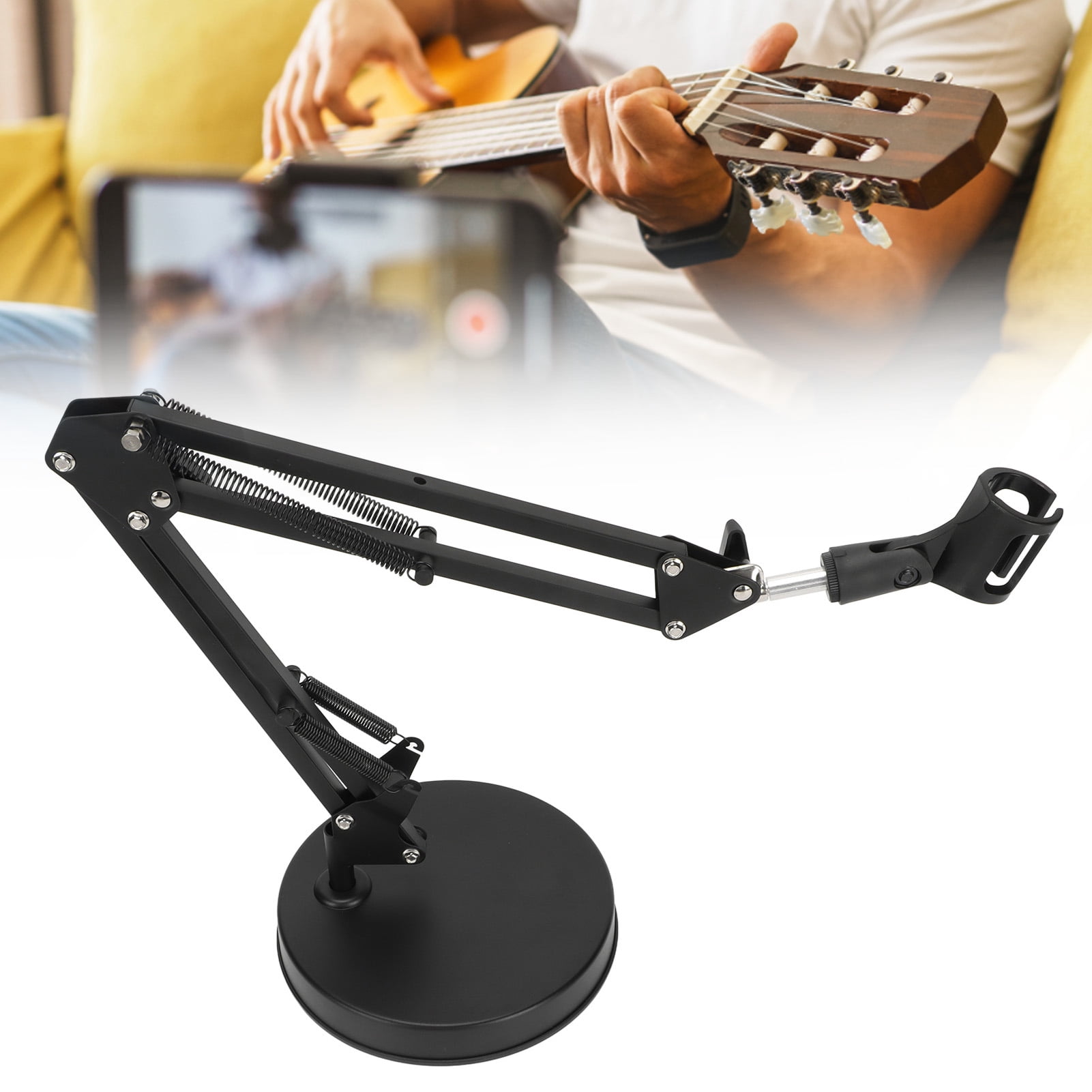 Heavy,Duty Metal Mic Boom Arm With Universal Thread, Durable  Angle Adjustable