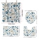 thumbnail image 4 of Set de decoración de baño, cortina de ducha impermeable con forma de concha marina, 4 of 4