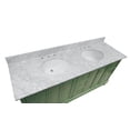 thumbnail image 3 of Bella 72" Double Bathroom Vanity with Sage Green Cabinet and Carrara Marble Top, 3 of 6
