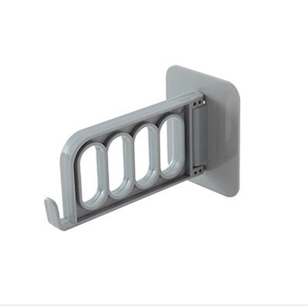 Wall Mounted Self Adhesive Hanger Hook Four Holes Hanger Finishing Rack