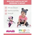 thumbnail image 3 of Disney Minnie Mouse Infant Baby Boys or Girls Bodysuit Pants and Hat 3 Piece Outfit Set Newborn to Infant, 3 of 5