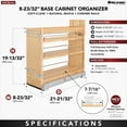 thumbnail image 4 of Rev-A-Shelf 8" Door/Drawer Base Soft-Close Cabinet Organizer, 448-BDDSC-8C, 4 of 7