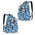 thumbnail image 2 of Whosucclay Shark Camo Print Kids Backpack for Boys Girls, Adjustable Straps Elementary School High School Spacious Travel Bag for Daily Campus Life Outdoor Hiking, 2 of 8
