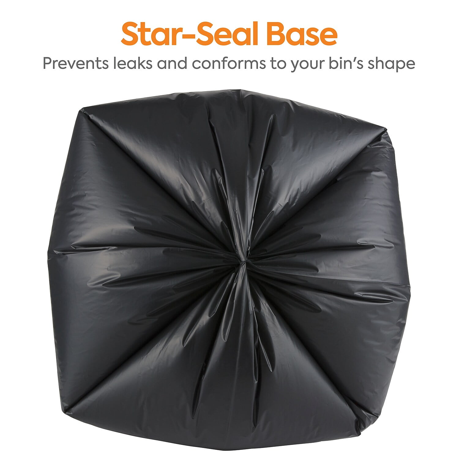 Staples Coastwide Professional 40-45 Gallon Trash Bag 40" x 46" Low Density 1.8 mil Black 100
