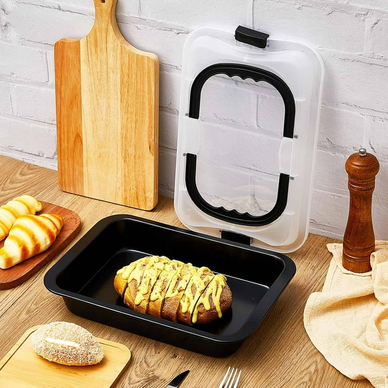 Sliding Lid Best 9x13 Cake Pan With Lid Cake Pan With Lid 2-Pack