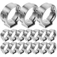thumbnail image 3 of 20Set Tube Clamp Rings for Pex Fittings Silver Circular 304 Stainless Steel Pipe Connection, 3 of 8