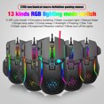 thumbnail image 3 of HXSJ S700 10 Keys Wired Gaming Mouse Macro Programming Ergonomic Mice with 6 Adjustable DPI RGB Light Effect Wide Compatibility, 3 of 7