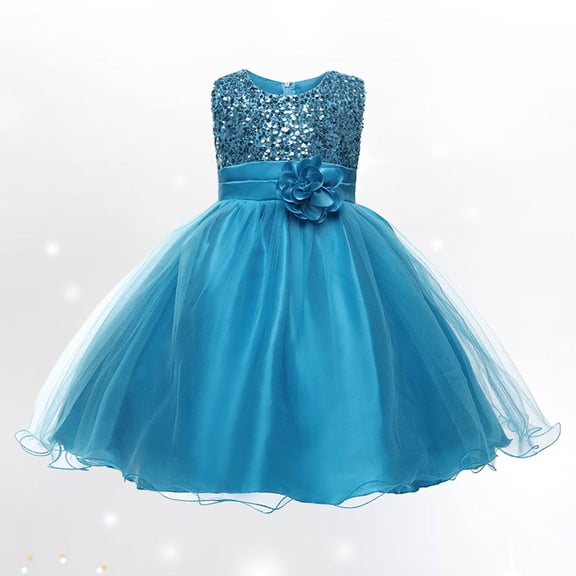 Dress Girls Blue Dress for Girls Toddler Tulle Dress Girls Sundress Carnival Dresses for Girls 3T