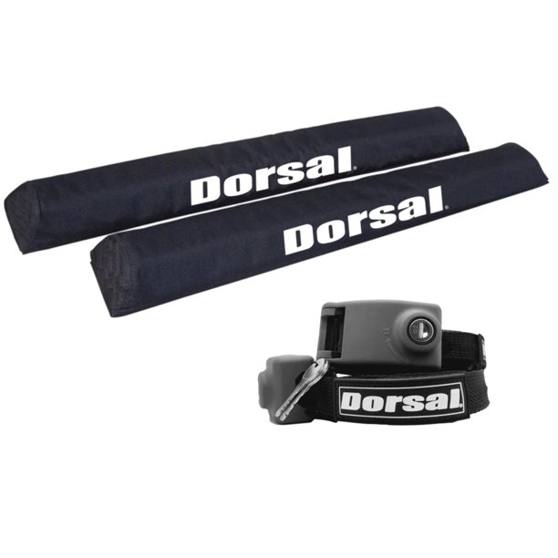 DORSAL Aero Roof Rack Pads 28 Inch Wide with Locking Straps for Car