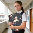thumbnail image 6 of Haosy Accordion File Organizer Zipper Binder 500 Sheet 6-Tab Expanding File Folder Multi-Pocket 1.2 Inch 3 Ring Unicorn Moon Star, 6 of 7