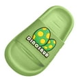 thumbnail image 2 of CUZIBR Children Boys Toddler Slippers Cute Cartoon Dinosaur Pattern Summer Home Outside Bathroom Wear Soft Bottom Non- Comfortable Lightweight Summer Sandals Dailywear,Green,5.5-6 Years, 2 of 5