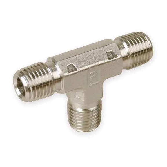 Parker Branch Tee, 316 SS, 1/2" Pipe Size,MNPT 8-8-8 MT-SS