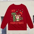 thumbnail image 5 of gcong Christmas Sweatshirt for Kids Girls Long Sleeve Crewneck Pullover Santa Claus Reindeer Print Sweat Shirt Toddler Winter Shirt Fall Tops, 5 of 5