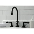 thumbnail image 4 of Kingston Brass KS2980DFL NuFrench Widespread Bathroom Faucet with Brass Pop-Up, Matte Black, 4 of 8