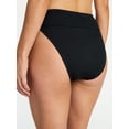thumbnail image 3 of Time and Tru Women's and Women's Plus Size Crinkle High Rise High Leg Cheeky Bikini Bottoms, Sizes XS-3X, 3 of 5