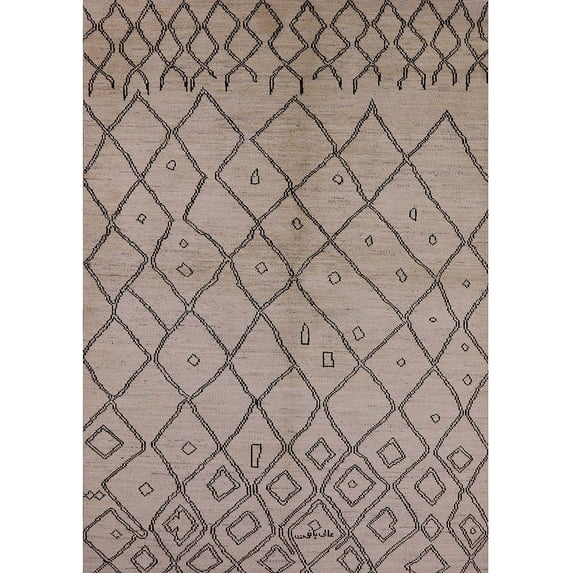 Ahgly Company Indoor Rectangle Mid-Century Modern Puce Purple Solid Area Rugs, 2' x 5'