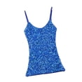 thumbnail image 4 of Women Glitter Sequin Sleeveless Vest Tank Tops Party Cocktail Clubwear Shirt Dark blue YIWEI, 4 of 11