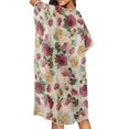 thumbnail image 5 of SEANATIVE Women Kimono Coverups Flowy Bikini Cover Up Summer Beach Cover Up Lightweight Loose Casual Swimwear Kimono Cardigans for Hawaii Vacation, Retro Rose Beige, 5 of 7