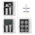 thumbnail image 5 of Icon Beauty LED Mirror Door 6.75in. Mini Cooler, 4-Liter Compact Mini Fridge with Touch-Control LED Light and Standard Door, New, 5 of 10