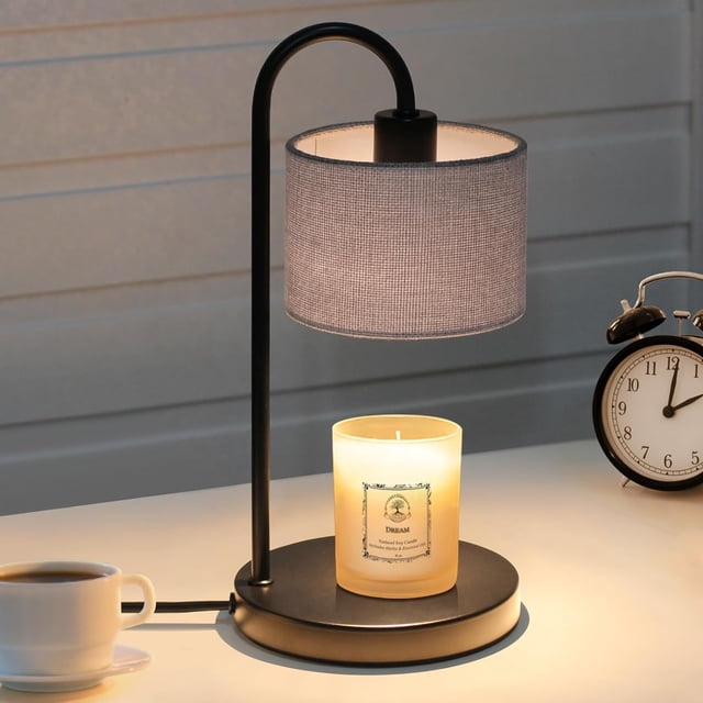 FINCMY Candle Warmer Lamp with Timer, Dimmable Candle Wax Warmer Electric Candle Warmer with Replacement Bulbs, Bedroom Home Decor Compatible with Various Candles